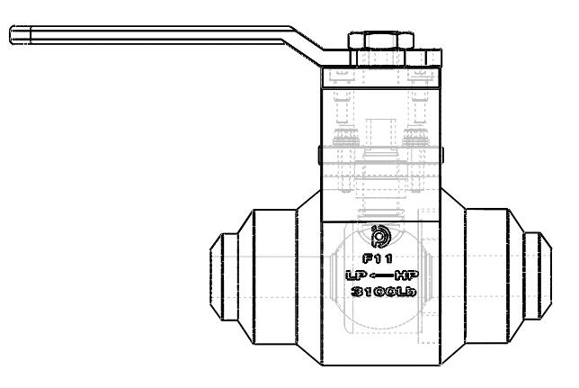 電站疏水球閥結構圖